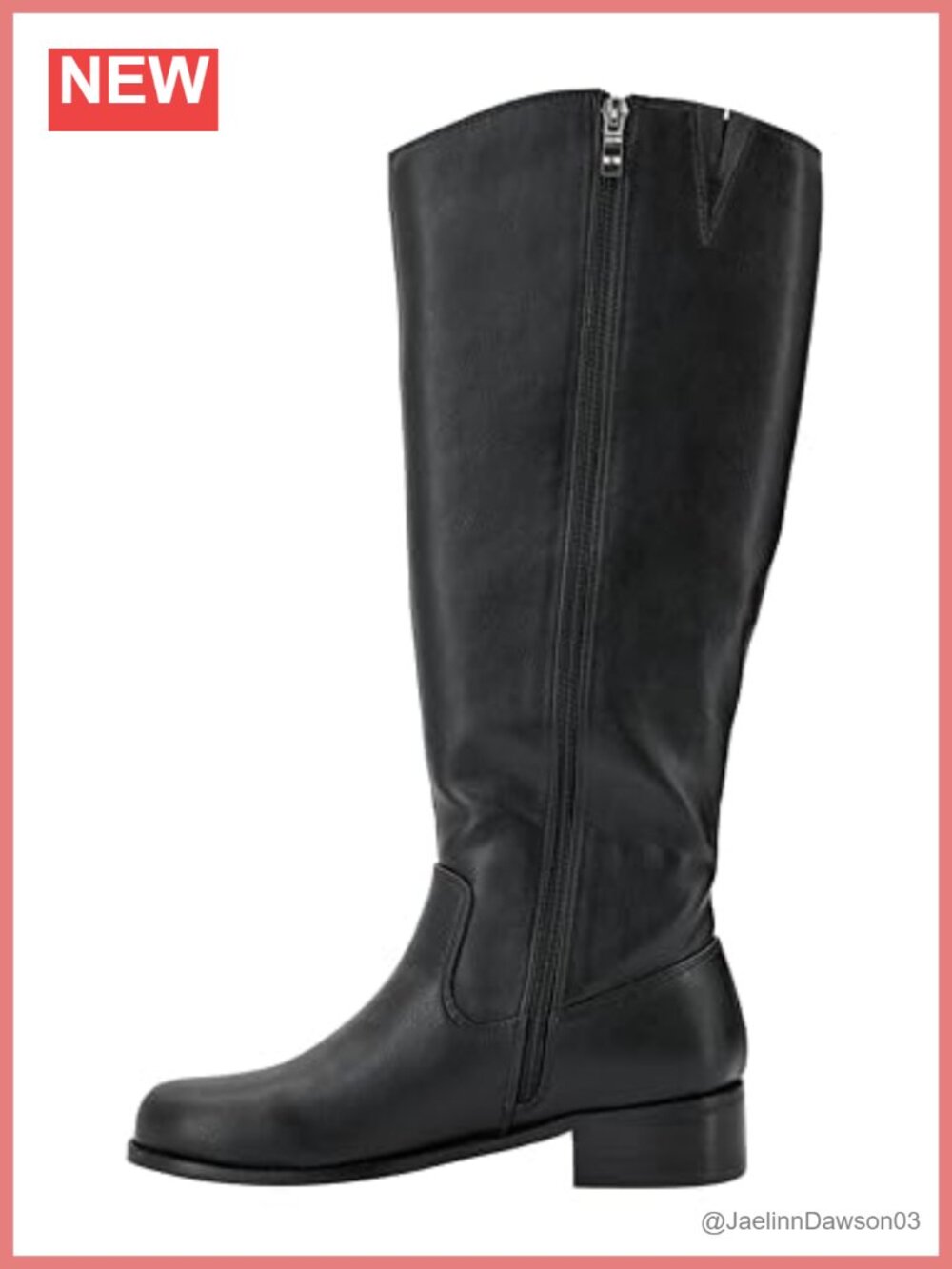 Knee-High Riding Boots with Memory Foam Insole & Buckle Detail